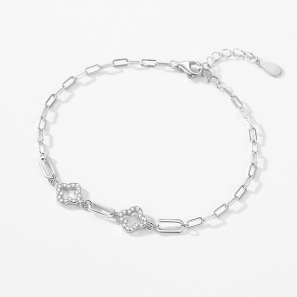 Sterling silver diamond bracelet - Picture 3 of 4